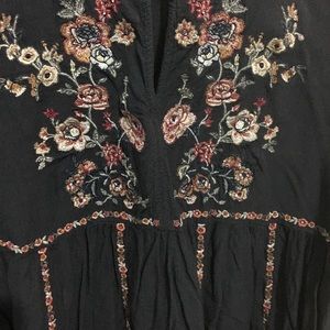 dark gray blue blouse